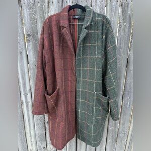 Dressed in LaLa Scorpio OG Half and Half Fall Plaid Jacket